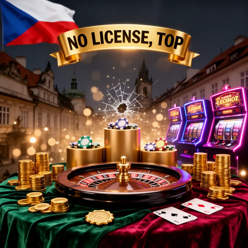 Welcome-offer envelope beside casino chips and a tablet
